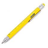 Stylo multifonctions Construction jaune Règle kutch, niveau, tournevis, stylo, stylet