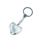 Porte-clés coeur en verre LEONARDO Transparent